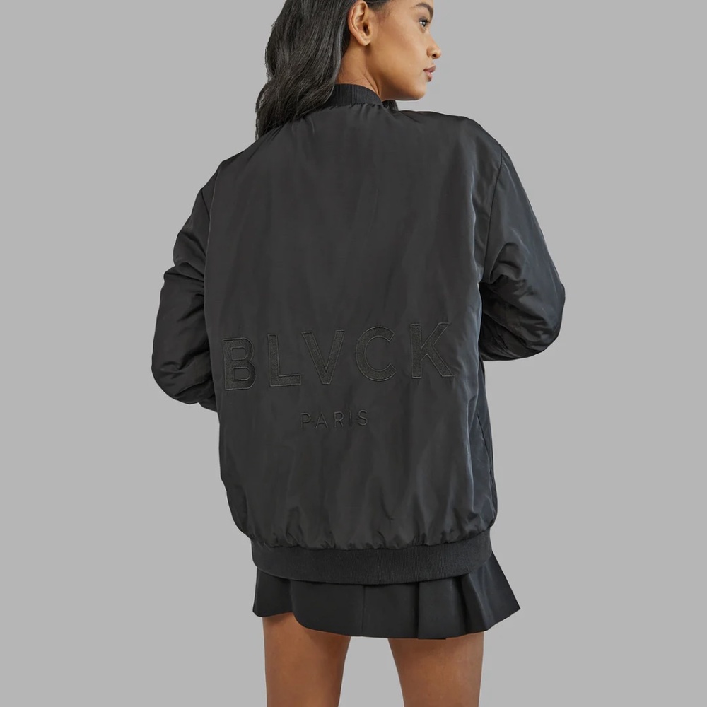 NWOT BLVCK PARIS Blvck Bold Nylon Bomber Jacket